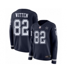 Women's Nike Dallas Cowboys #90 Demarcus Lawrence Limited Black Salute to Service Therma Long Sleeve NFL Jersey