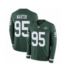 Men's Nike New York Jets #99 Mark Gastineau Limited Green Therma Long Sleeve NFL Jersey