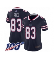 Women's Buffalo Bills #83 Andre Reed Limited Navy Blue Inverted Legend 100th Season Football Jersey