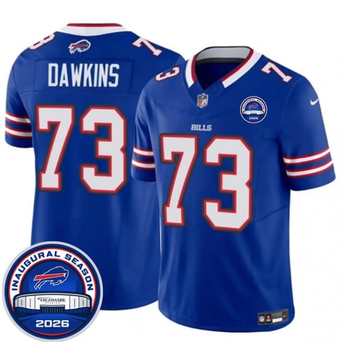 Men's Buffalo Bills #73 Dion Dawkins Blue F.U.S.E. 2026 Inaugural Season at Highmark Stadium Football Stitched Jersey