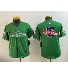 Youth Philadelphia Phillies Team Big Logo Green Phanatic Limited Stitched Jersey